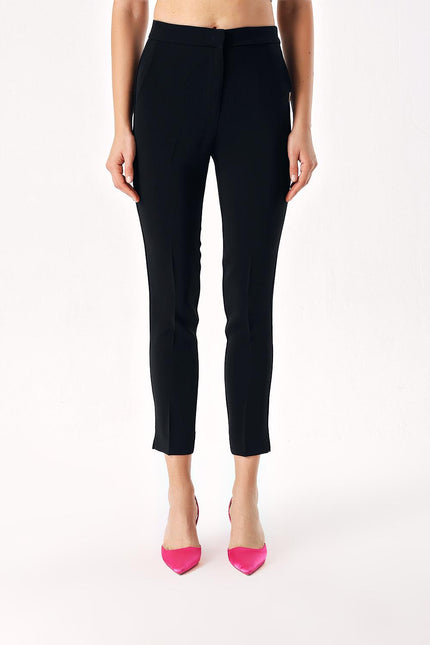 Black Five pocket  leg trousers 41643