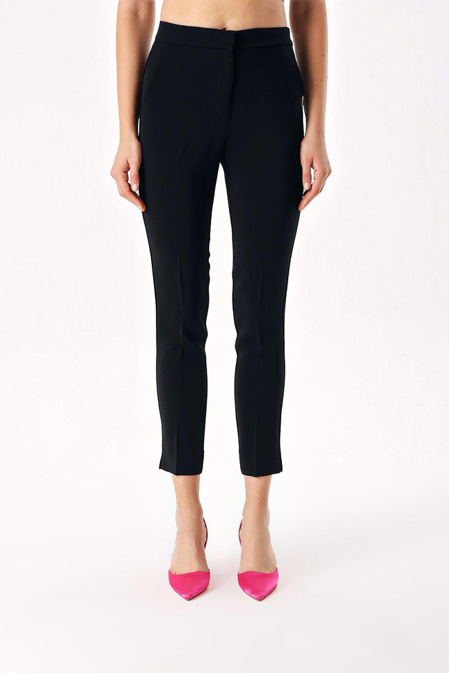 Black Five pocket  leg trousers 41643