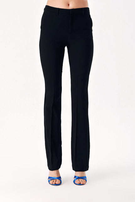 Black Five pocket tube leg trousers 41642