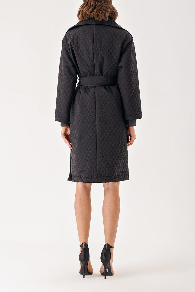 Black Quilted coat 21289