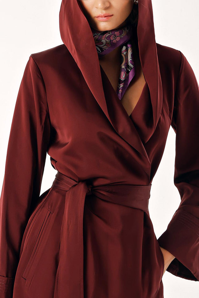 Plum Two-piece suit with hoodie and trousers 12325