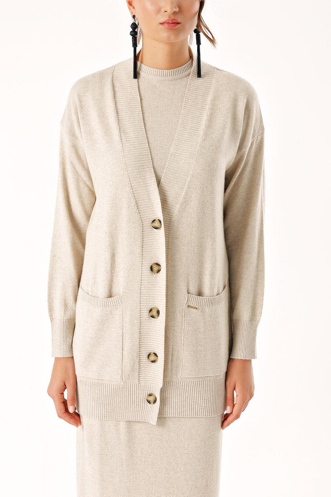 Stone Woll and cashmere mix cardigan 28832