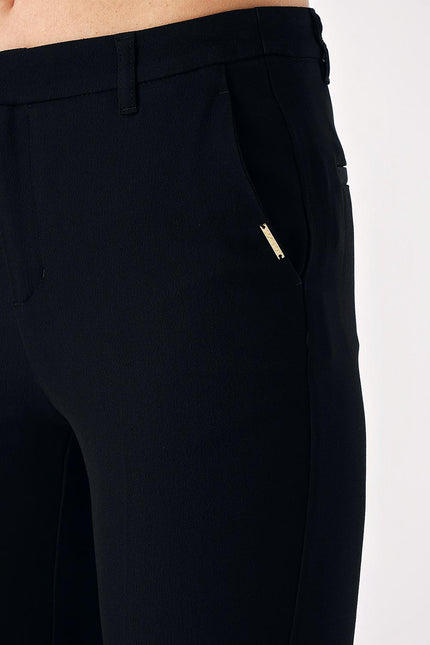 Black Five pocket tube leg trousers 41642