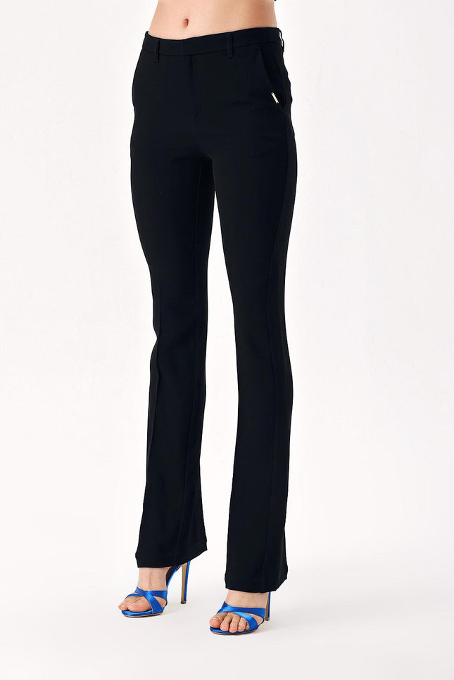 Black Five pocket tube leg trousers 41642