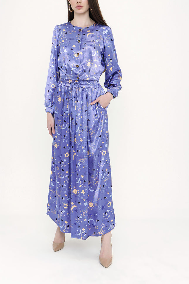 Blue Printed twinset 12257