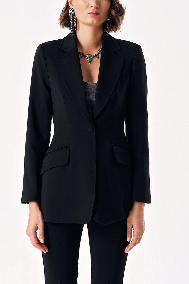 Black Classic blazer jacket 61171