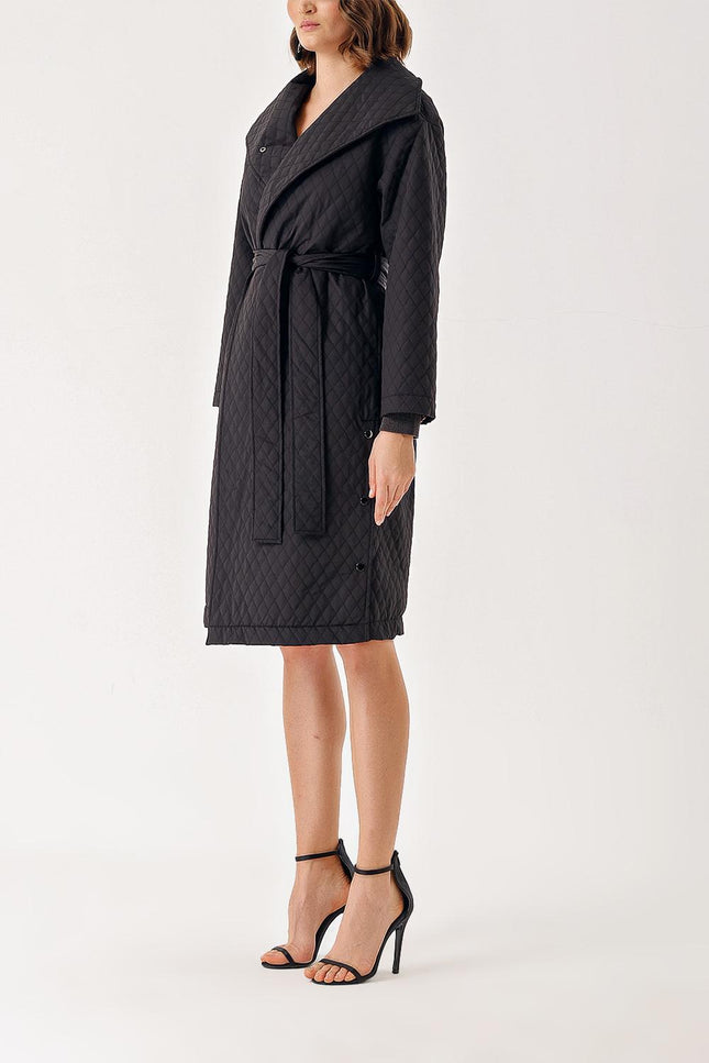 Black Quilted coat 21289