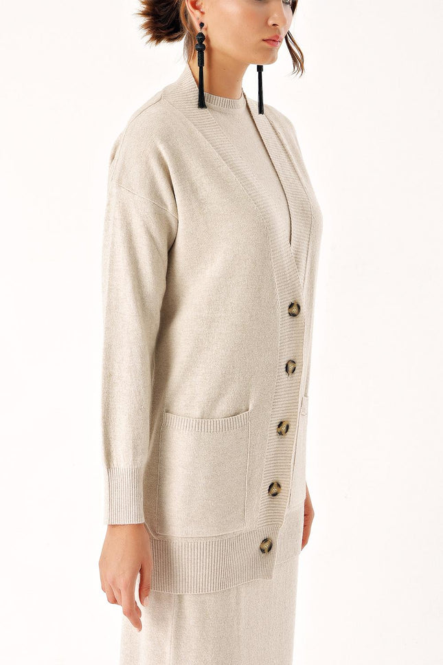 Stone Woll and cashmere mix cardigan 28832