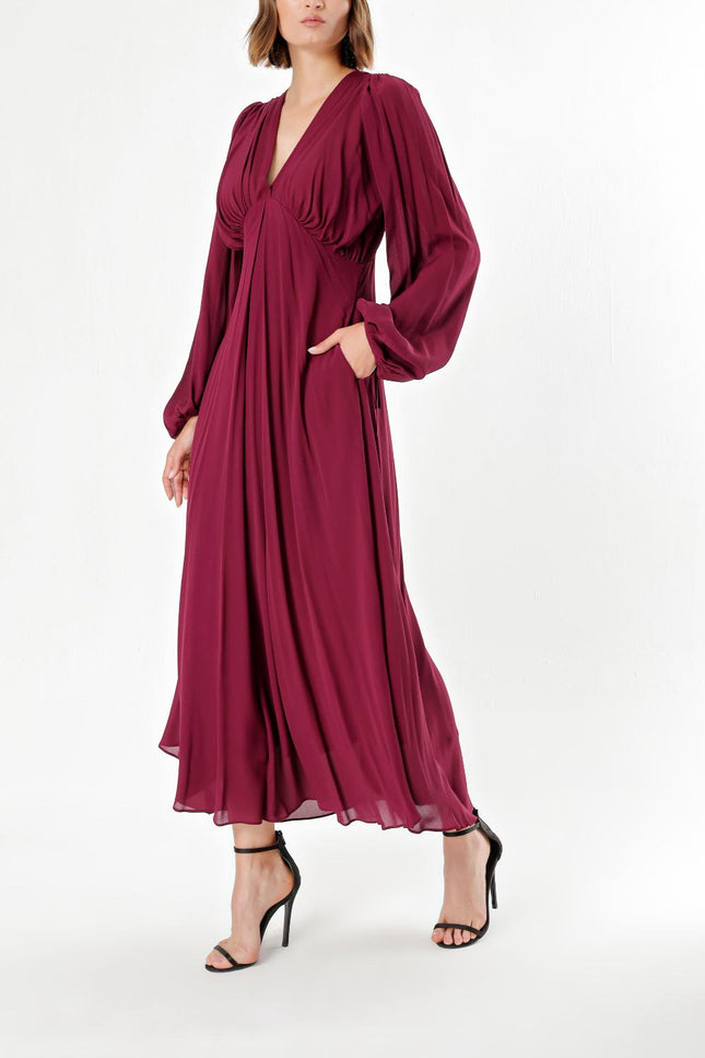 Burgundy Viscosa dress 93847