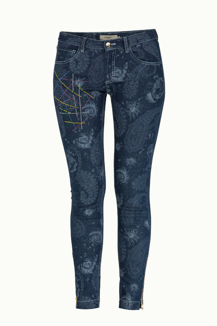 Taşlı Denim Pantolon 40977