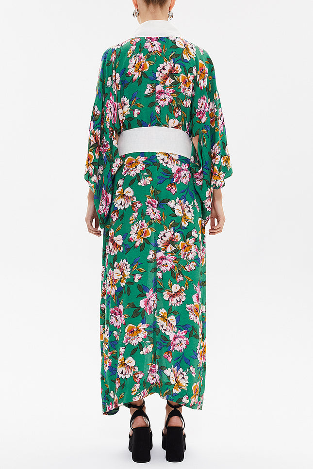 Uzun Kimono Kemerli Elbise 92737